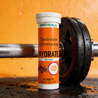 Comprimés effervescents multivitaminés de marque privée OEM, qualité alimentaire, gestion de l'énergie pour adultes, compléments sportifs