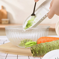 Ensemble de râpes à ail multifonctions en céramique, râpe à gingembre et wasabi en porcelaine avec brosse de nettoyage