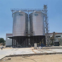 Silo in acciaio senza pulizia manuale per linea di produzione mangimi, tramoggia di stoccaggio ausiliaria con fondo in acciaio