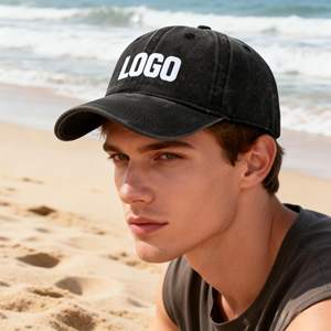 Wholesale Blank Washed Profile Dad Hat Custom Logo 3d Embroidery 6 Pane Cotton <b>Plain</b> Strapback Vintage Baseball <b>Cap</b> - Product Image 1