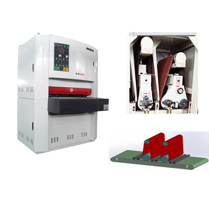 JINZHU 1000mm Doppelband-Trockenschleifer Automatische Flachstangen-Poliermaschine für Edelstahl, Messing, Aluminium - Product Image 3