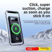 Batterie externe portable sans fil et filaire à charge rapide 20W avec 4 câbles, grande capacité, à aspiration magnétique, YM-1127, batterie lithium-ion