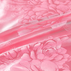 Bộ Sưu Tập Hoa Phong Cách Châu Âu Sang Trọng Lụa Màu Hồng Nhạt Như Khăn Trải Giường Đám Cưới Satin Bộ Đồ Giường Bộ Đồ Giường Jacquard - Product Image 4
