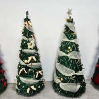 Meistverkaufter Großhandels-Pop-up-Weihnachtsbaum für Einfache Aufbewahrung mit Dekorationen und Bändern