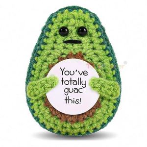 LI Juguetes de Ganchillo Hechos a Mano, Muñecos Amigurumi, Llaveros de Ganchillo, Juguetes de Frutas Tejidos con Tarjetas de Afirmaciones Positivas, Muñecos Antiestrés - Product Image 3
