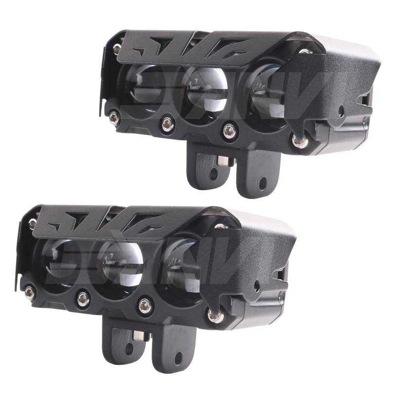 Blanco + amarillo bicolor, lente de cristal transparente