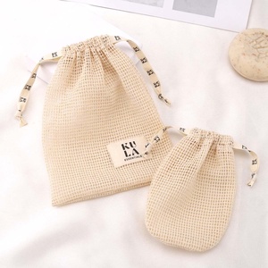 Tùy Chỉnh Nhãn <span class=keywords><strong>Logo</strong></span> In Bông Tự Nhiên Lưới Túi Xà Phòng Hữu Cơ Dây Kéo Xà Phòng Pouch Đối Với Quà Tặng - Product Image 2