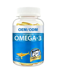 Capsules d'huile de poisson des grands fonds d'océan Omega 3, marque privée, certifiées <span class=keywords><strong>EPA</strong></span> <span class=keywords><strong>DHA</strong></span>, biologiques, sans gluten, naturelles, 120 unités - Product Image 2
