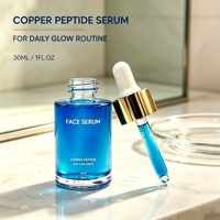 Sérum multi-peptides au cuivre avec acide hyaluronique, hydratant, anti-âge, réparateur de la barrière cutanée, illuminateur et éclatant pour la peau