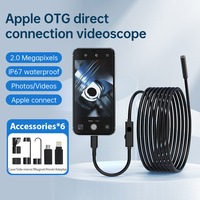 Caméra endoscopique industrielle flexible W400-D pour téléphones Android, PC, USB, type C, caméra numérique pour système IOS