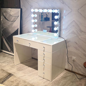 Luxury Bedroom Modern Chair Room Makeup <strong>Dressing</strong> <strong>Table</strong> With Led <strong>Mirror</strong> And Light Drawer, <strong>Dressing</strong> <strong>Table</strong> For Bedroom - Product Image 1