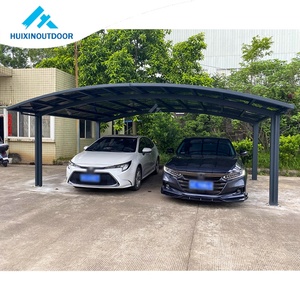 Abri de voiture double en métal et polycarbonate Système d'abri de voiture personnalisé Abri de voiture en aluminium facile à monter en porte-à-faux Extérieur pour stationnement de voiture - Product Image 4