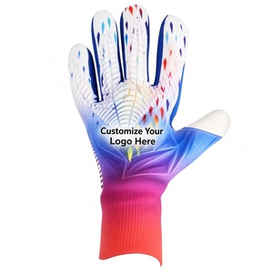 Gants de gardien de but de football à impression par sublimation, doigts entièrement couverts, antidérapants, respirants, en cuir PU, unisexe - Product Image 2