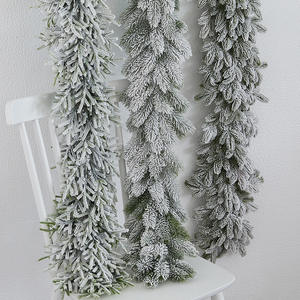 Couronne d'arbre de Noël créative en rotin <span class=keywords><strong>porte</strong></span> de flocage lumineuse en rotin de Noël suspendu pour décor d'atmosphère festive - Product Image 3