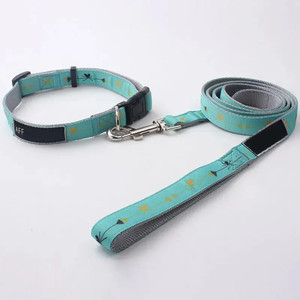 Petit quantité minimale de commande collier de chat tissé en nylon de style imprimé de luxe laisse meilleure qualité avec logo personnalisé décoration de plumes caractéristique de rupture - Product Image 2