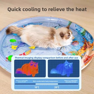 Tapis rafraîchissant pour animaux de compagnie, grand format, résistant aux morsures, facile à remplir d'eau, écologique, pour soulager la chaleur estivale des chiens et des chats - Product Image 3