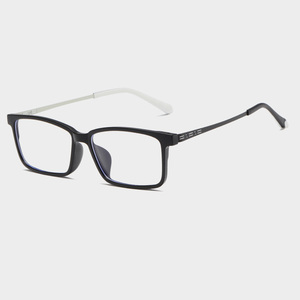 Montura de Gafas Rectangulares de Acero TR90 con Acabado en Cuero, Estilo Vintage Retro, Anti Luz Azul, <span class=keywords><strong>Lentes</strong></span> Acrílicas <span class=keywords><strong>para</strong></span> Hombre y <span class=keywords><strong>Mujer</strong></span>, Color Dorado - Product Image 3