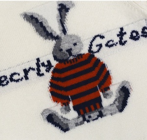 Custom Chunky Toddler Baby Girls Carton Jacquard Knitted Autumn Winter <strong>Jumper</strong> Mommy and Me Sweater - Product Image 3