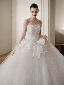 Robe de mariée classique sans bretelles, élégante, avec appliques en dentelle, en tulle, broderies de luxe, pour <span class=keywords><strong>mariage</strong></span> - Product Image 5