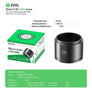<span class=keywords><strong>Objectif</strong></span> 2UUL MS05 55mm-0.5X pour microscope 2UUL MC7060 – <span class=keywords><strong>Objectif</strong></span> de caméra de microscope à entretien pratique pour outils de réparation de téléphones - Product Image 3