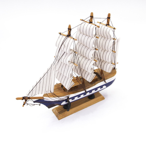 Barca a vela in legno modello nave barca a vela Decor modello fatto a mano oggetti decorativi per soggiorno modello di nave in legno - Product Image 4