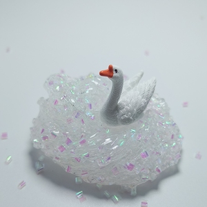 สไลม์ใสยืดหยุ่น CHENXI Factory Design รุ่น Elegant Swan Jelly Slime แบบมีกากเพชรตกแต่ง - Product Image 3