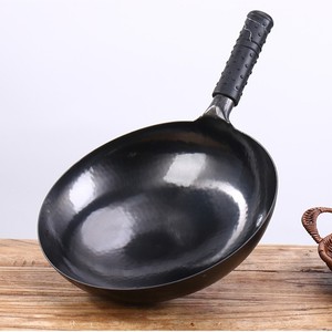 <span class=keywords><strong>Wok</strong></span> en fonte pré-assaisonné à poignée unique, forme ronde, pour la cuisine - Product Image 3
