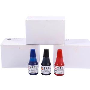 Encre pour tampon auto-encreur de bonne qualité 25 ml rouge/bleu/noir pour tampon auto-encreur - Product Image 4