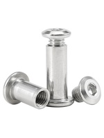 Vente d'usine Chicago vis poteau liants laiton et aluminium mâle femelle croix goujon finition unie reliure de livre norme ISO