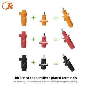 Conector de Almacenamiento de Energía Impermeable <span class=keywords><strong>RJC</strong></span> 70A-500A 1000V, Terminal Recto de Cobre Macho-Hembra de Alto Voltaje para Sistema de Energía Solar - Product Image 3