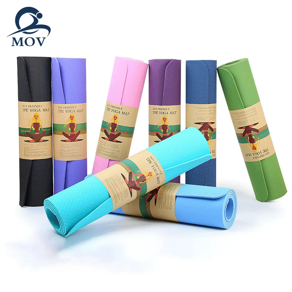 Eco-friendly TPE Yoga Mats Logo Gym Durable Yoga Mats Antiderrapante Yoga Mat Set Com Logotipo