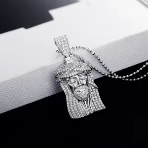 Custom Pass Diamond Tester Hip Hop Vvs collana con ciondolo Moissanite Iced Out 925 Silver Avatar of Jesus ciondolo gioielli da uomo