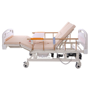 เตียงพยาบาลไฟฟ้าอเนกประสงค์สำหรับใช้ในบ้านและโรงพยาบาล พร้อมกระโถนเหล็กหนาพิเศษสำหรับการดูแลผู้สูงอายุ - Product Image 1