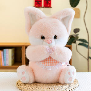 Thiết Kế Mới Fluffy Hồng Fox Thú Nhồi Bông Động Vật Hoang Dã Đồ Chơi Sang Trọng Đáng Yêu Mèo Đồ Chơi Sang Trọng Với PP Bông Kid Đồng Hành Búp Bê Căng Thẳng Cứu Trợ - Product Image 2