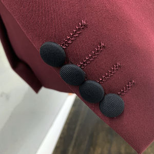 Abito da <span class=keywords><strong>Uomo</strong></span> Formale Tre Pezzi Rosa/<span class=keywords><strong>Rosso</strong></span> Monopetto Slim per Matrimonio e Banchetto - Product Image 6