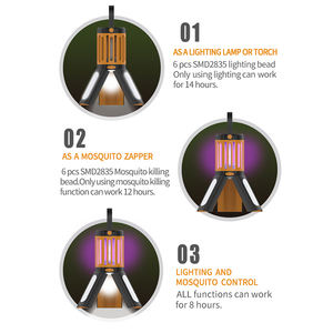 Per Dayoung portatile Anti-zanzare lanterna ricaricabile Bug Zapper <span class=keywords><strong>luce</strong></span> notturna per campeggio all'aperto materiale ABS alimentato a batteria - Product Image 3