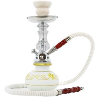 Vente en gros arabe petit verre acrylique Portable scintillant Sheesha 1 tuyau chicha narguilé accessoires pour fumer ensemble de narguilé