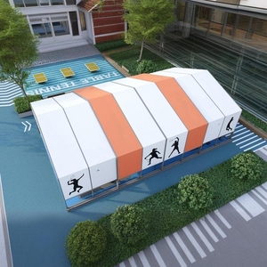 <span class=keywords><strong>Tente</strong></span> <span class=keywords><strong>de</strong></span> terrain d'entraînement <span class=keywords><strong>de</strong></span> rugby à grande portée, tissu PVC durable et résistant aux intempéries, construction rapide, location et <span class=keywords><strong>achat</strong></span> flexibles - Product Image 1