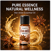 Huile essentielle d'anis étoilé biologique, pure et naturelle, soulage les ballonnements et favorise la digestion ; Convient à une utilisation en médecine et en alimentation.