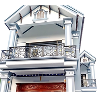 Luxuriöses Hochwertiges Modernes Villa-Außenbereichsgeländer aus Schmiedeeisen & Edelstahl für Treppen & Balkone mit Individuellen Mustern zur Aufwertung Ihres Zuhauses