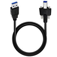 Cable USB de Cobre con Tornillos, Versión USB 3.0, Velocidad de 5 Gbps, Adaptador USB-A a USB-B para Transferencia de Datos, Impresoras, Discos Duros, Computadoras