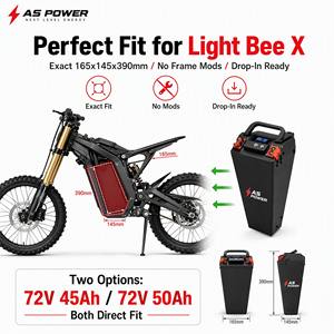 Baterai Kustom untuk Sur-Ron Light Bee X 72V 45Ah 50Ah Paket Baterai Lithium Upgrade Pasang Langsung Plug and Play Jangkauan Lebih Jauh - Product Image 2