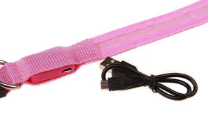 USB recargable longitud ajustable iluminado intermitente LED que brilla en la oscuridad collares de perro parpadeando para la noche - Product Image 2
