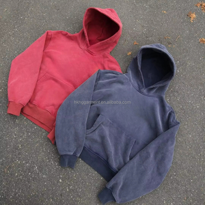 Sudaderas con Capucha Personalizadas de Alta Calidad, Estilo Vintage, 500 g/m², Felpa Francesa, Sin Cordones, Color Gris, Tela de Algodón - Product Image 1