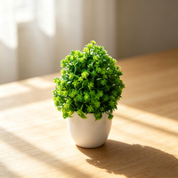 Mini Bonsaï Artificiel en Plastique Conique Réaliste Personnalisé, Fleurs de Pin, Plantes Vertes en Pot de Haute Qualité pour Décoration d'Événements et d'Espaces
