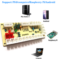 Placa Codificadora USB para Joystick Arcade, Control de Retardo Cero para PC y Cable de Control de un Jugador, Tipo Coin Pusher