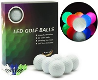 Balles de golf lumineuses RGB qui brillent dans le noir, balles de golf LED super lumineuses pour les tournois de golf nocturnes, impression personnalisée