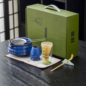 Kit de Matcha de 7 Piezas: Cuenco de Cerámica con Efecto de Horno, Cuchara, Batidor y Soporte para Batidor, Herramienta para Remover Matcha para Ceremonia del Té - Product Image 3