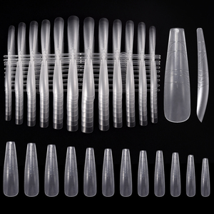 240 Uñas Acrílicas Postizas con Línea Guía para Extensión Rápida, Cobertura Completa, Puntas Mate para Manicura - Product Image 2