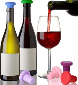 Universal Fit Food Grade Silicone <b>Wine</b> Bottle Stopper Reusable Leakproof Eco-Friendly Portable for Whisky Vodka - Product Image 5